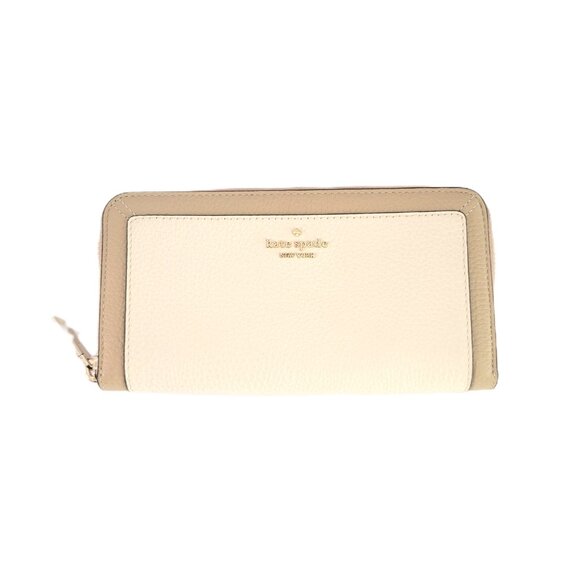 Kate Spade KI835 Lena Colorblock Pebbled Large Continental Wallet Light Sand - Picture 1 of 7